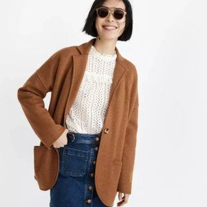 Madewell Saville Sweater Blazer - Heather Pecan